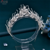 优拉潘 舞台造型发饰礼服晚宴森系头饰合金叶子水钻闪亮超仙HP559