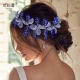 发箍蓝色水钻叶子发饰敬酒服时尚 优拉潘 HP881精致新娘新款 配饰