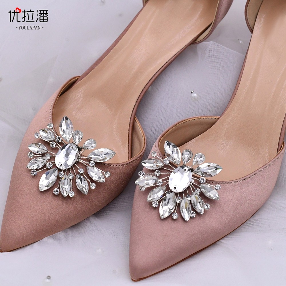 优拉潘 新娘婚鞋夹鞋扣可拆卸鞋花水钻镶钻高跟鞋配饰鞋扣diy x11