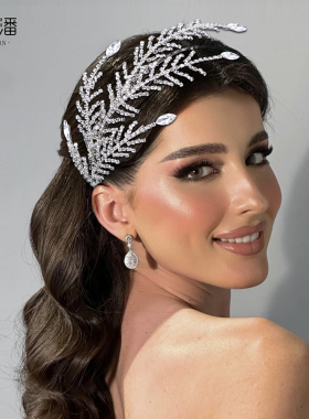 优拉潘 码链水钻发箍新娘伴娘时尚压发饰品跟妆写真婚庆配饰HP735