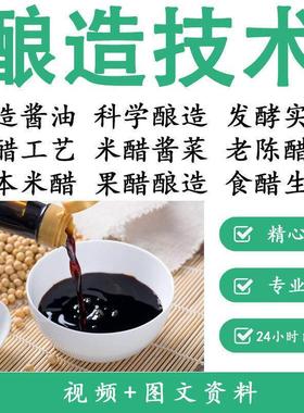 酱油酿造技术教程制造方法手工传统生产酿醋自制教学工艺流程全套