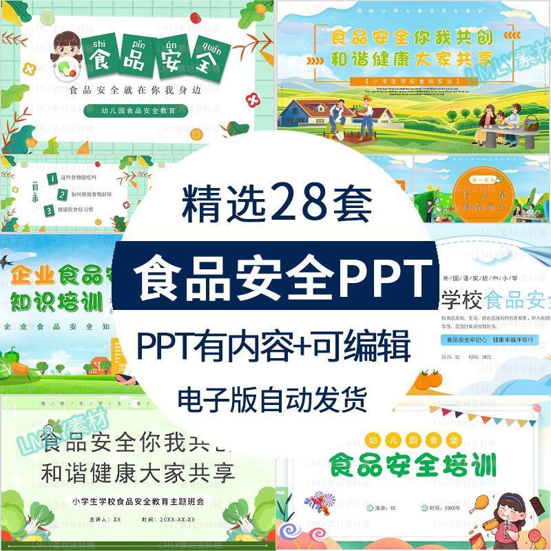 幼儿园中小学食品安全ppt企业学校食堂食品安全主题知识培训课件