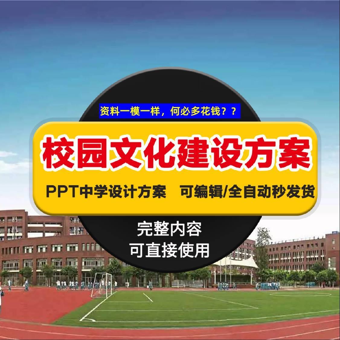 中学学校校园文化建设计方案汇报PPT功能室操场走廊文化建设资料