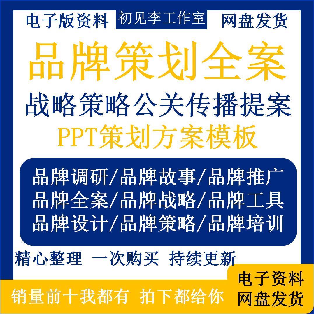 2023精选品牌战略策略公关传播提案运营定位文案PPT策划方案模板