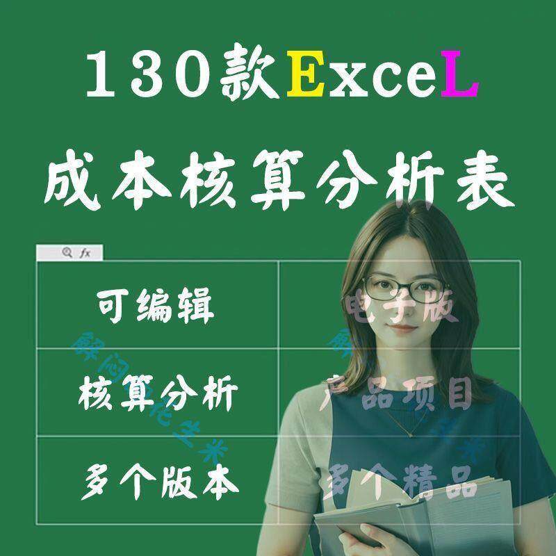 产品生产成本核算分析表excel模板项目预算构成评估费用对比表格