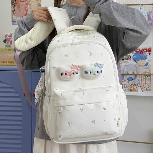 新款2026韩系ins高颜值甜美背包初高中生书包女生轻便小双肩背包