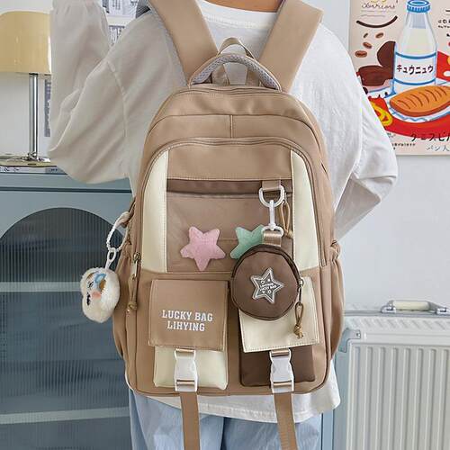 书包高颜值大容量痛包双肩包小学生女休闲百搭减负学校电脑背包