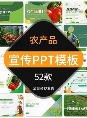 农业农产品PPT模板介绍营销宣传推广水果蔬菜生鲜有机食品绿色
