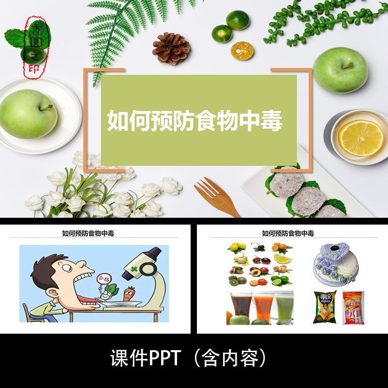 K98如何预防食物中毒宣传讲座教育班会课件含内容通用PPT模板(1款