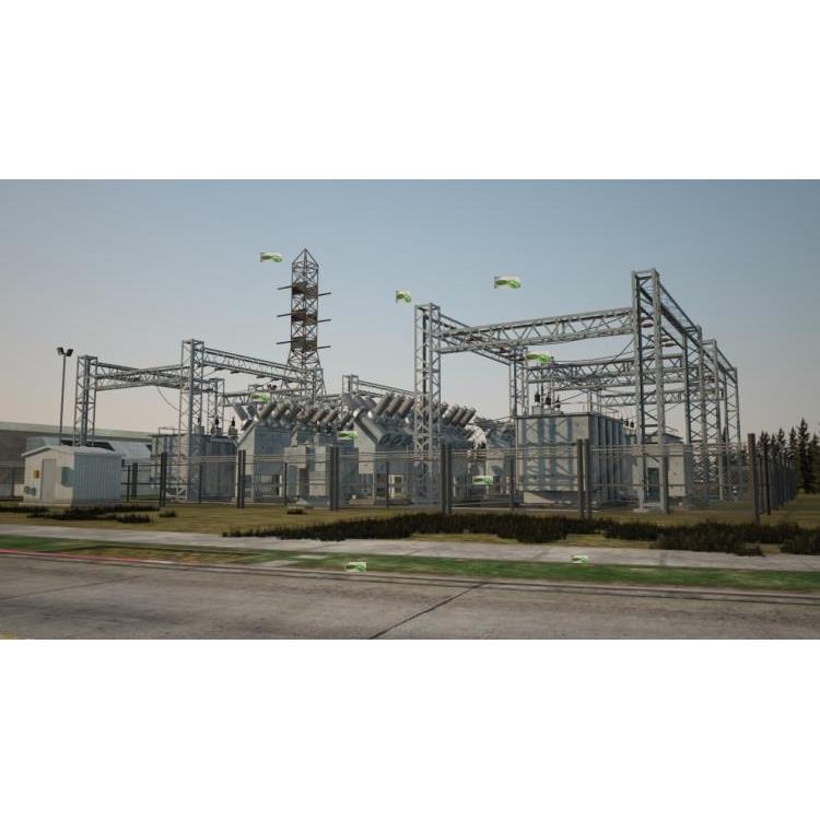 高压变电站场景 电力设备设施 电厂变电站 3Dmax模型