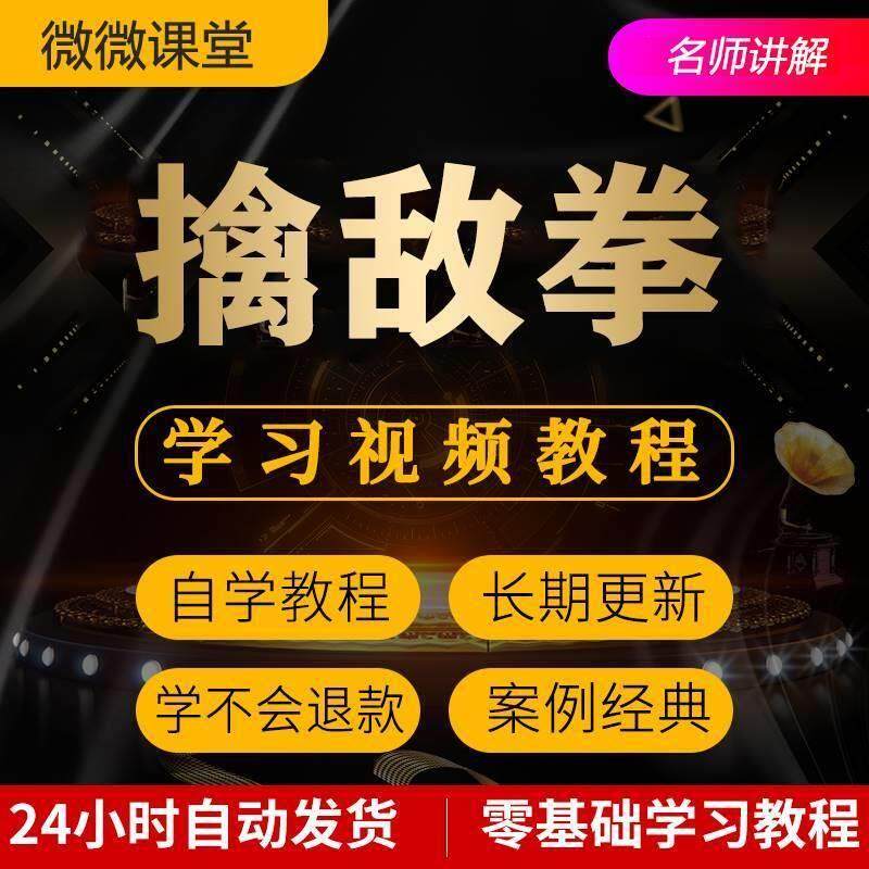 擒敌拳锻炼防身功夫影片教程全套从入门到精通技巧培训学习线上课