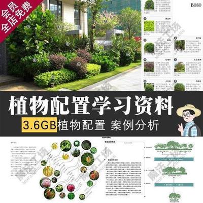 园林景观植物配置设计案例乔木灌木花卉花境详解绿化造景学习素材
