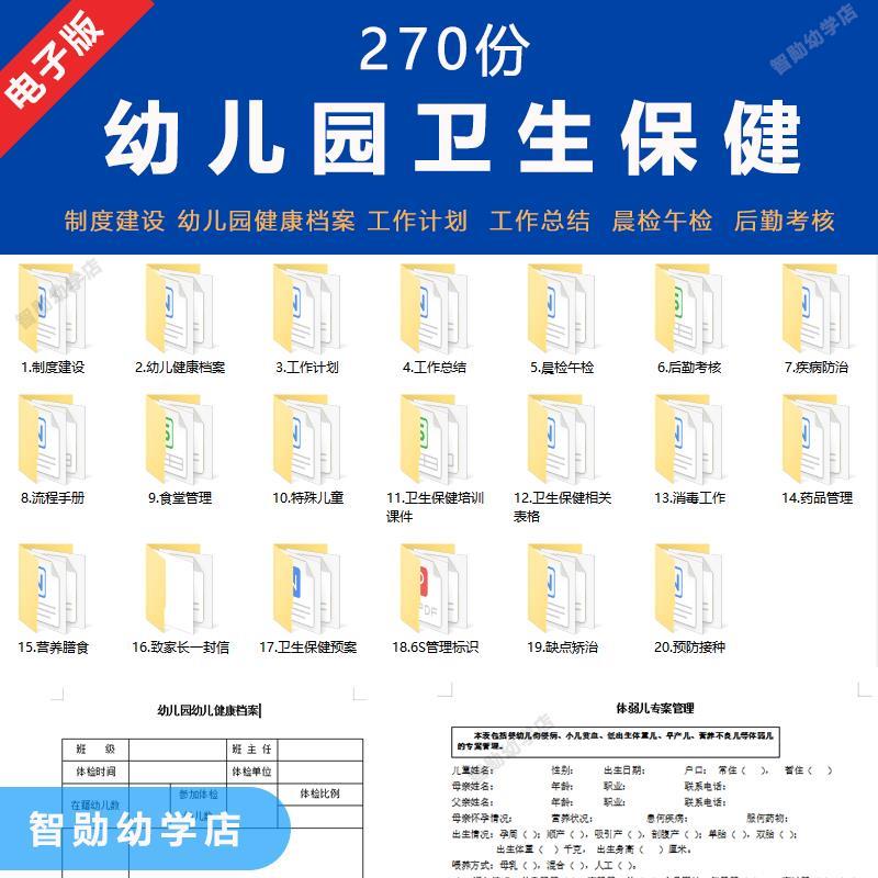 幼儿园卫生保健制度培训ppt课件工作计划总结消毒记录全套资料