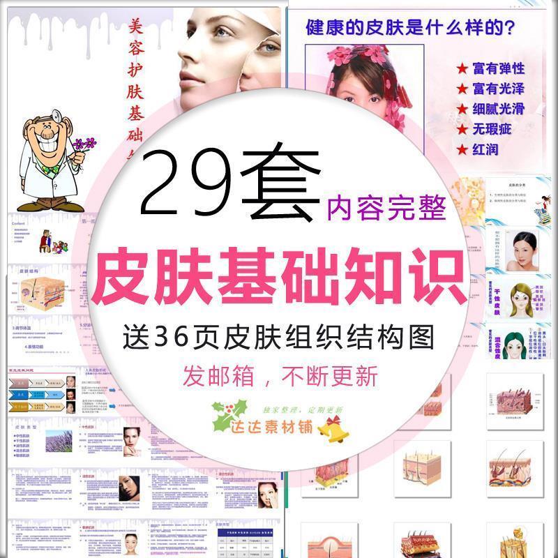 皮肤管理基础知识PPT面部肌肤保养护理美容师培训专业学习资料