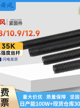 8.8/10.9/12.9级DIN975高强度发黑丝杆正牙反牙细牙全螺纹硬牙条