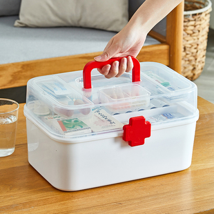 医药箱家庭装学生宿舍常备药医疗箱急救药物药品收纳盒家用小药箱