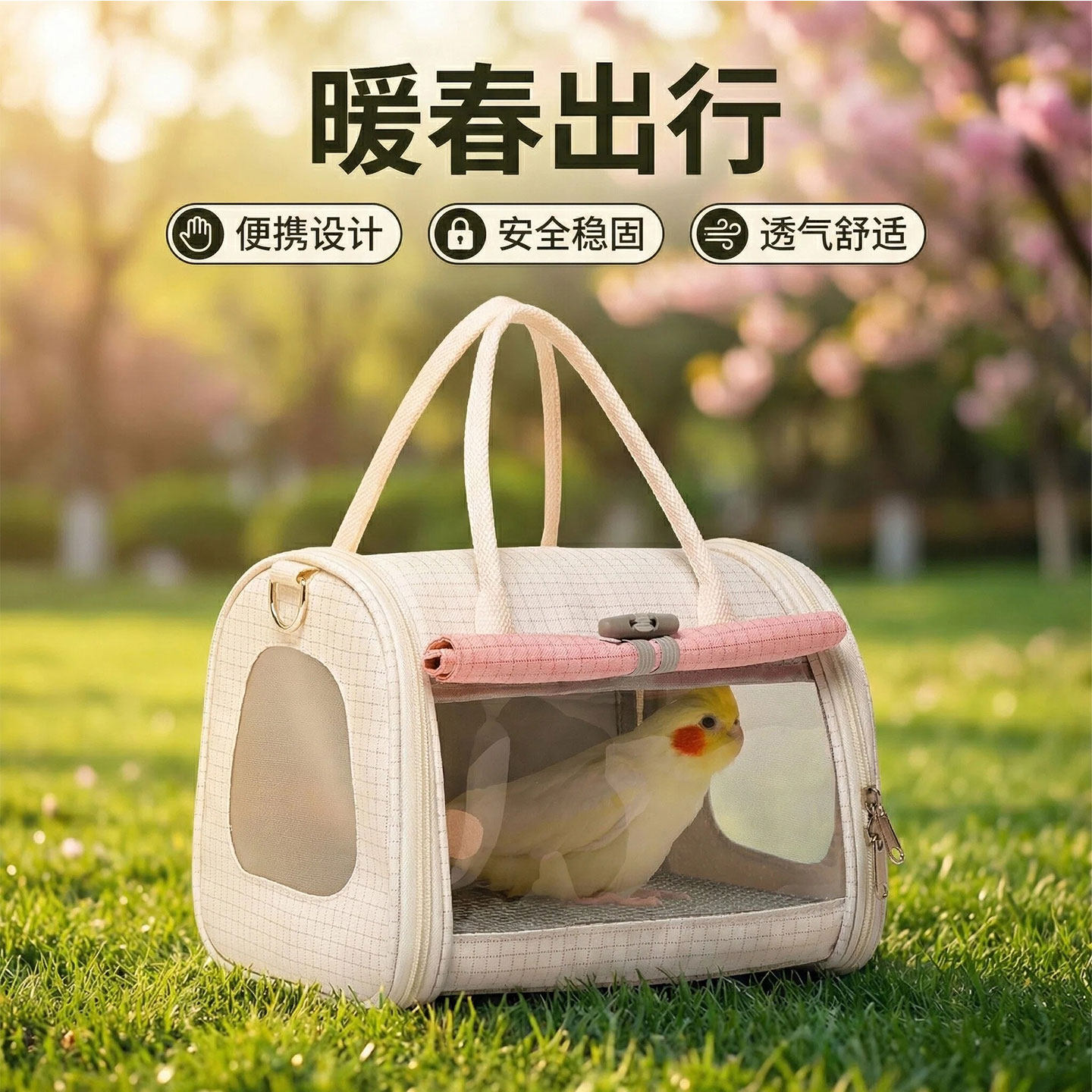 鹦鹉外出包便携鸟笼鸟包斜挎手提外带玄凤小太和尚牡丹兔子宠物包