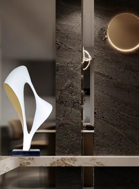 现代抽象落地雕塑摆件售楼处玄关酒店大堂橱窗轻奢时尚艺术装饰品