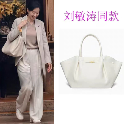 刘敏涛同款翅膀包包女白色鹿皮绒托特包博主同款棕色欧美风饺子包