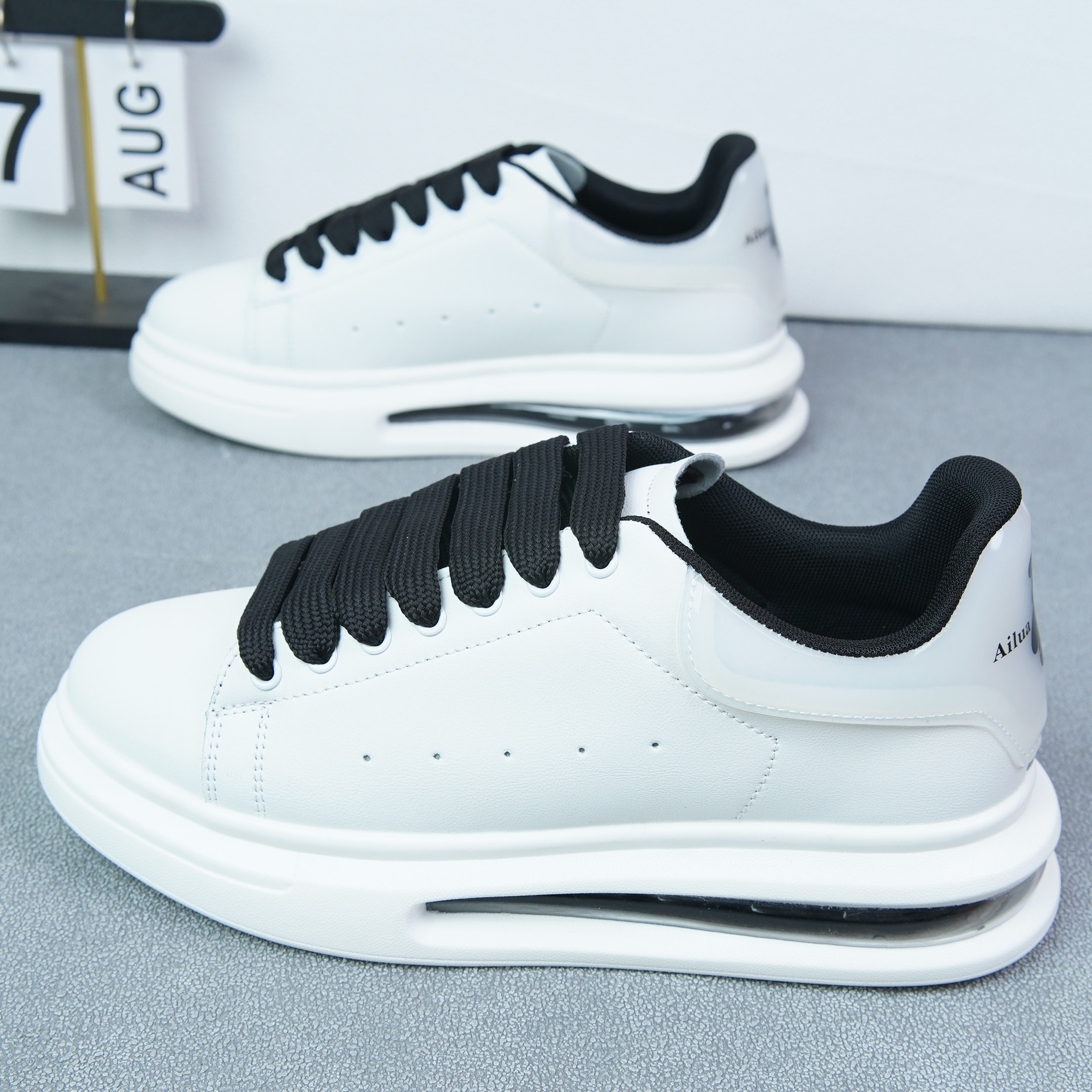 2026春季新款卡通熊小白鞋男女情侣厚底气垫休闲鞋学生增高板鞋潮,流行男鞋,休闲板鞋,淘宝优惠券,粉丝福利购,淘宝优惠卷