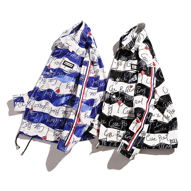 2025新款原创衬衣夹克波普风织带印花外套GC01-P70，男装夹克，电商B277A（原A068）