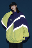 2025春季新款中性港风原创反光条撞色休闲运动外套紫GJ16-P40，女装短外套，电商B277A（原A068）