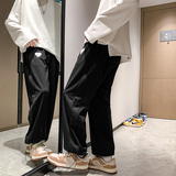 2025秋季原创港风爱心卫裤大码酒店休闲裤黑GK23-P45，男装休闲裤，电商B277A（原A068）