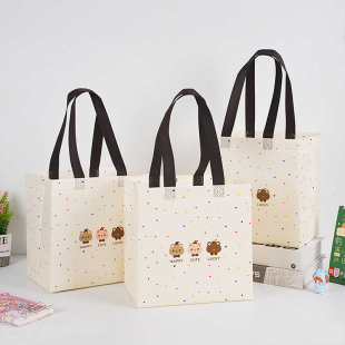 服装 手提袋子 店无纺布袋子可爱卡通小熊购物袋儿童礼品环保袋童装