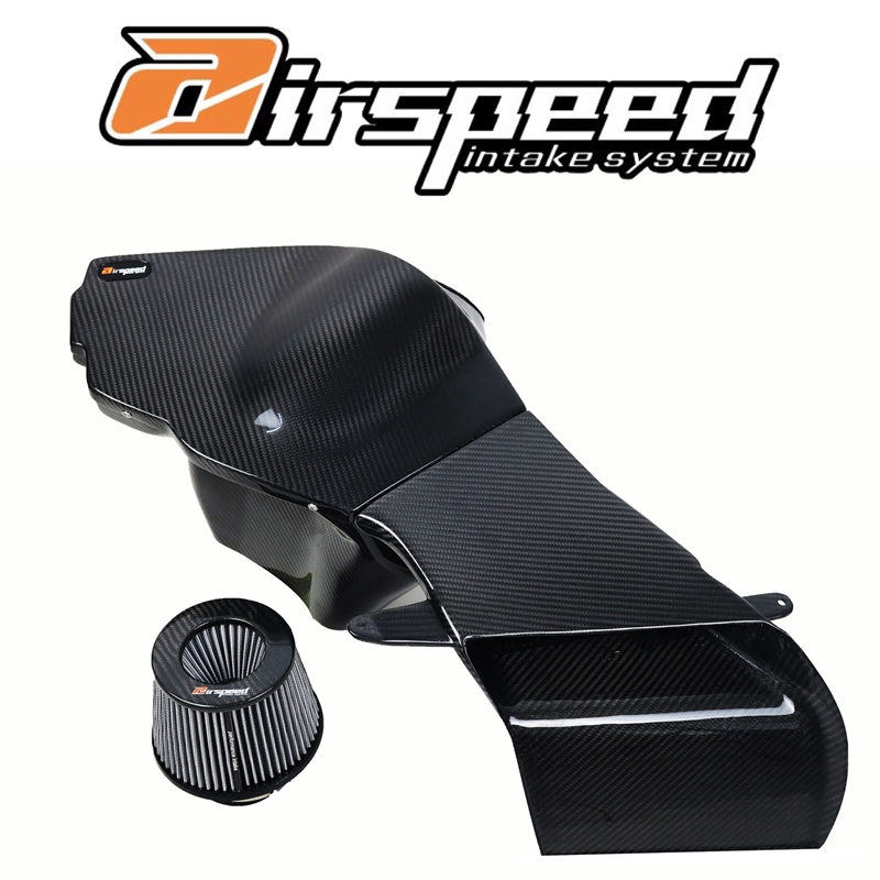 奥迪S5 3.0T进气改装 Airspeed高流量碳纤冬菇头进气风箱套件