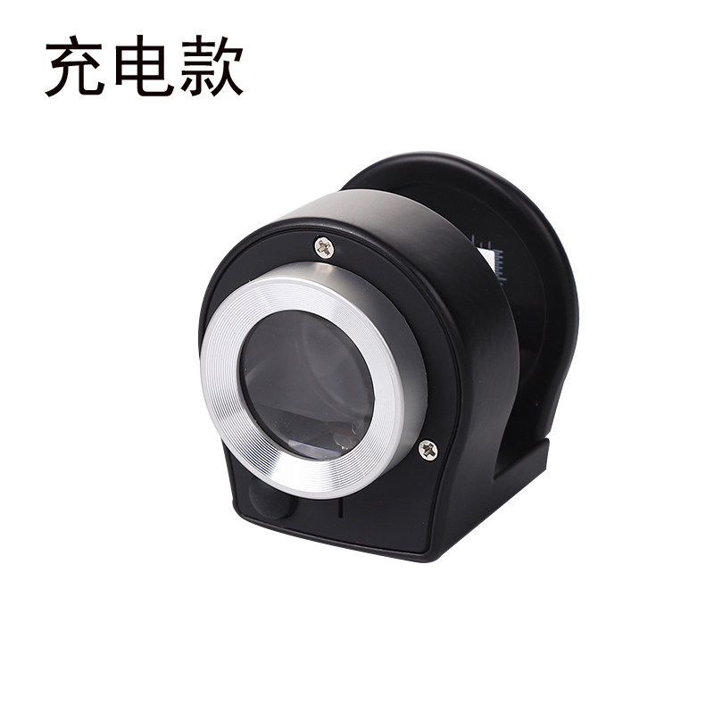 亚太全金属纺织布料印刷网格鸽眼照布镜带6LED验钞灯刻度尺放大镜