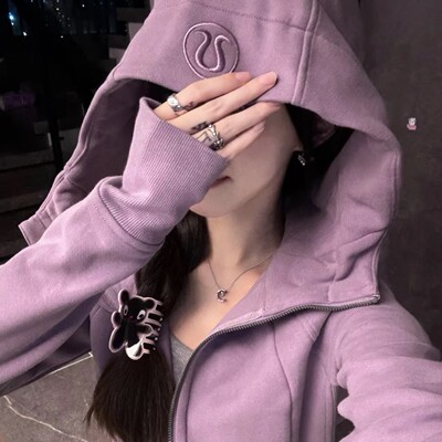 lulu原标同款scuba外套卫衣 瑜伽服修身休闲运动瑜伽上衣外套女士