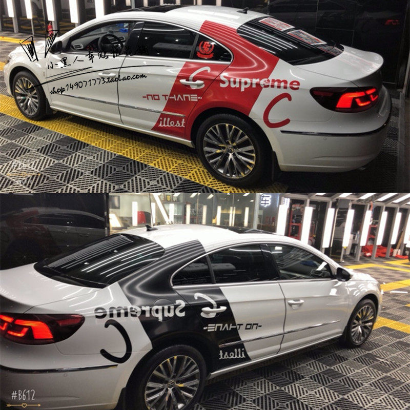 大众新CC捷达速腾迈腾朗逸改装汽车身潮牌拉花车贴纸宝马3系奥迪