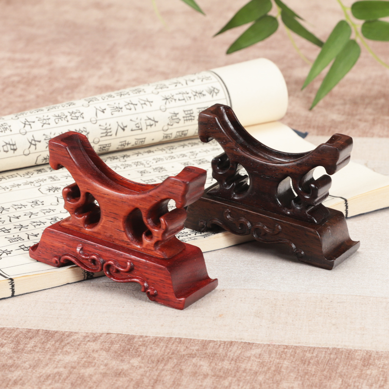 红木工艺品首饰架实木质手镯珠宝展示架玉镯翡翠装饰架平安扣底托