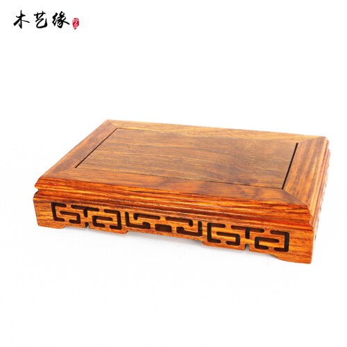 红木雕刻工艺品长方形佛像底座