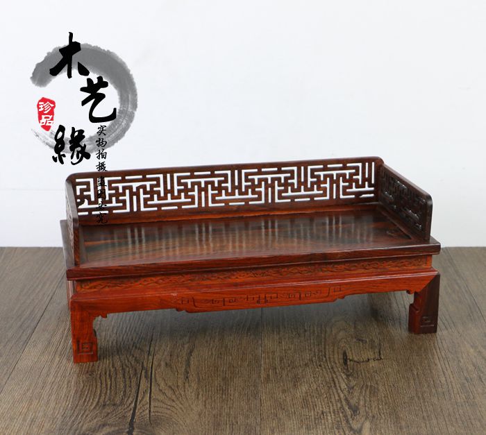 红木微缩微型小家具模型贵妃床罗汉床明清仿古小家具模型摆件特价