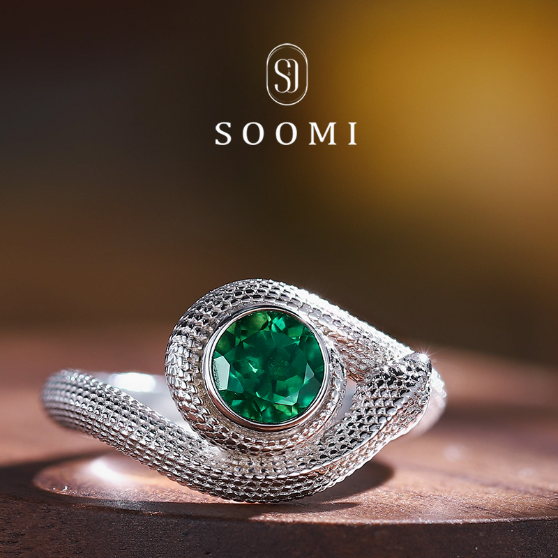 女925银古风古典蛇戒设计