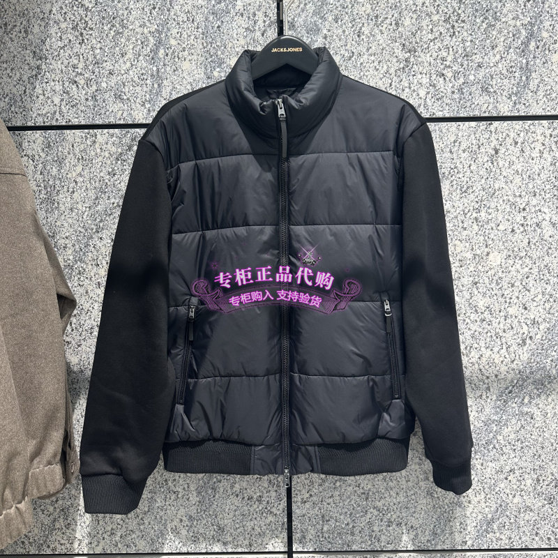 【拒水保暖】杰克琼斯冬季男装棉服轻薄拼接吸光发热 226409027