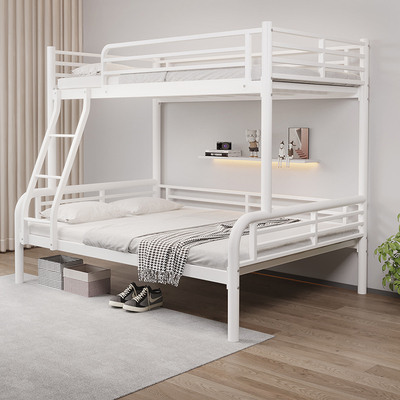 上下床家用铁艺高低床宿舍上下铺铁架床加固双层床铁床加厚子母床