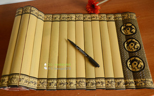 空白竹简定制竹书简雕刻字画竹签手写竹片签到婚礼册创意礼品道具