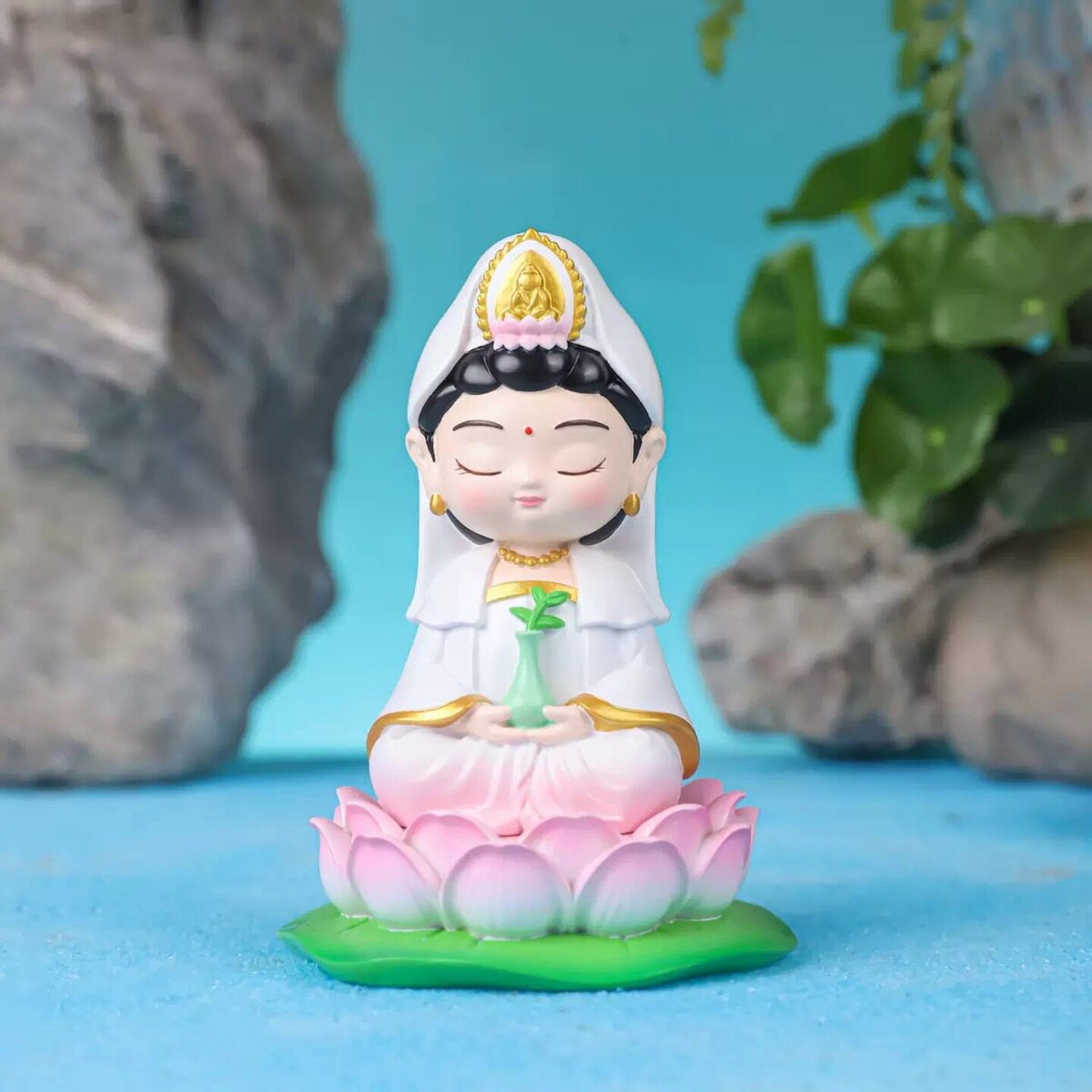 普陀山文创观音菩萨供奉摆件手办