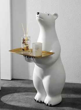 创意沙发树脂树脂北极熊装饰北欧