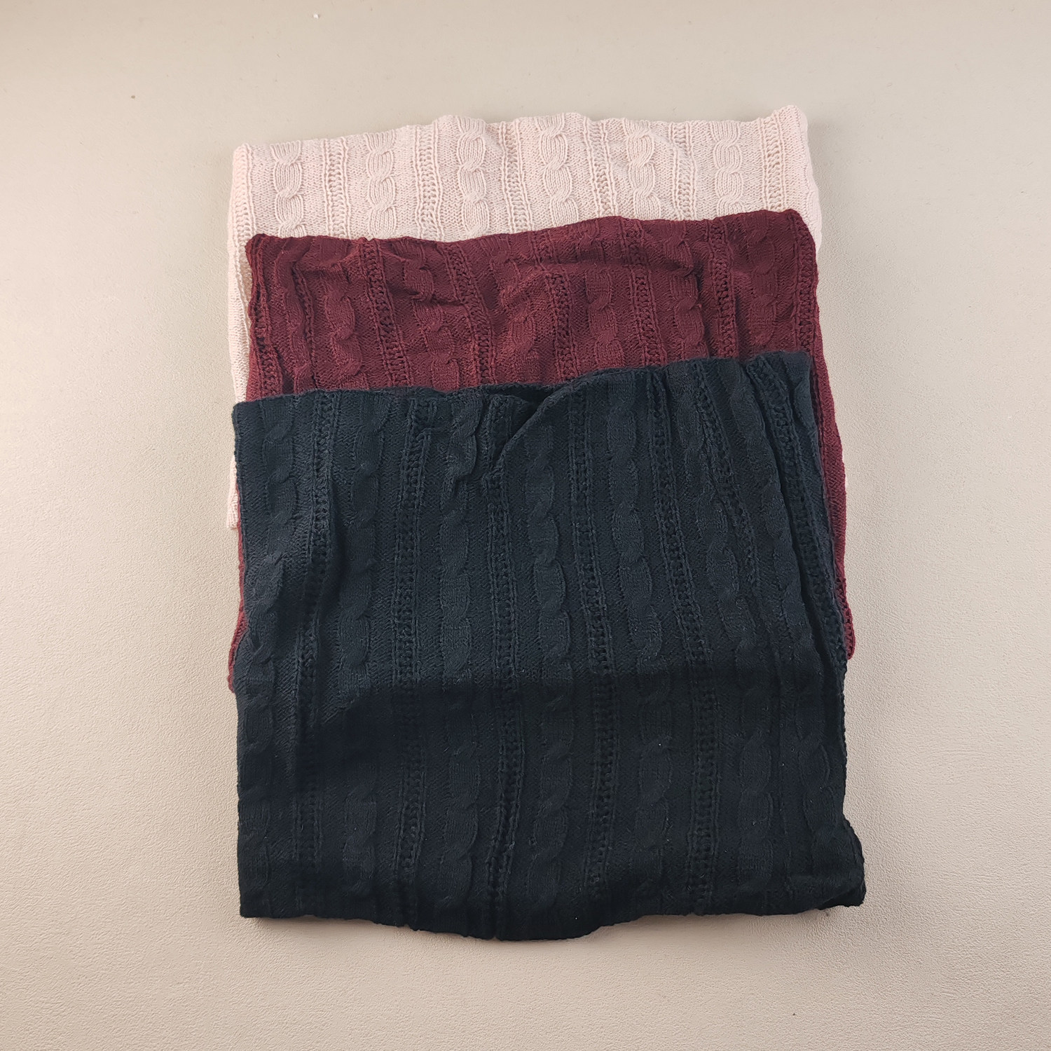 韩版纯色针织围巾堆堆脖套女款冬季保暖百搭麻花纹护颈脖女士时尚