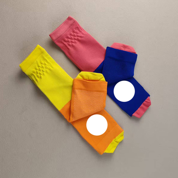 外贸库存彩色压力瘦腿小腿袜长筒女士健身运动跳绳跑步压缩护膝袜