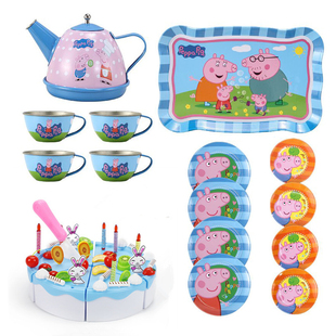 仿真儿童下午茶具套装佩奇小猪玩具迷你功夫茶厨房过家家女孩礼物