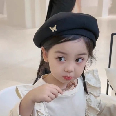 新款儿童洋气贝雷帽女