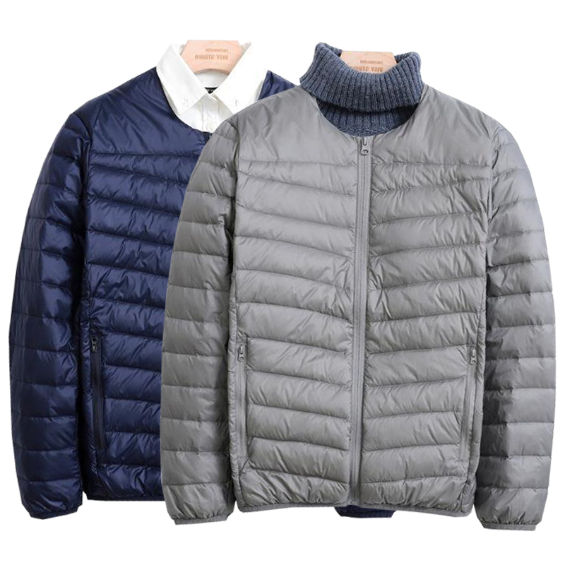 日单优衣圆领短款轻薄羽绒服内胆