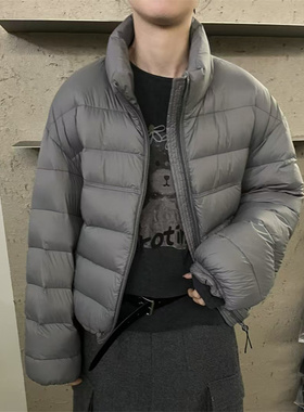 韩国in.11正品25冬装新款下摆抽绳韩版90白鸭绒排骨面包服羽绒服