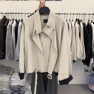 Dap 工装 26春新撞色卷边袖 休闲短款 外套D690 下摆腰带韩版 韩国the