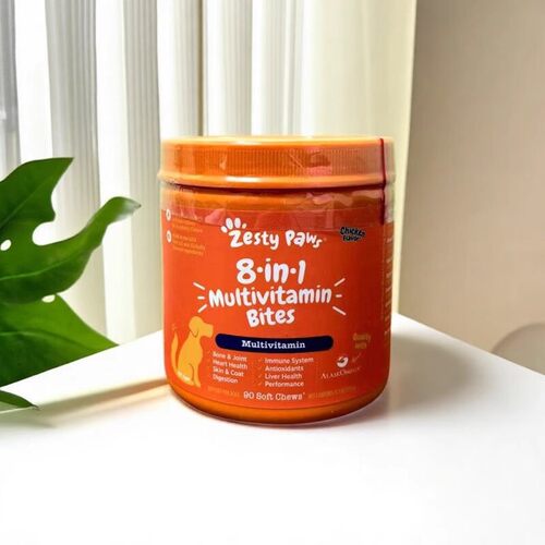 送3粒美国Zesty Paws狗全犬用8合1/体质Allergy/姜黄Turmeric