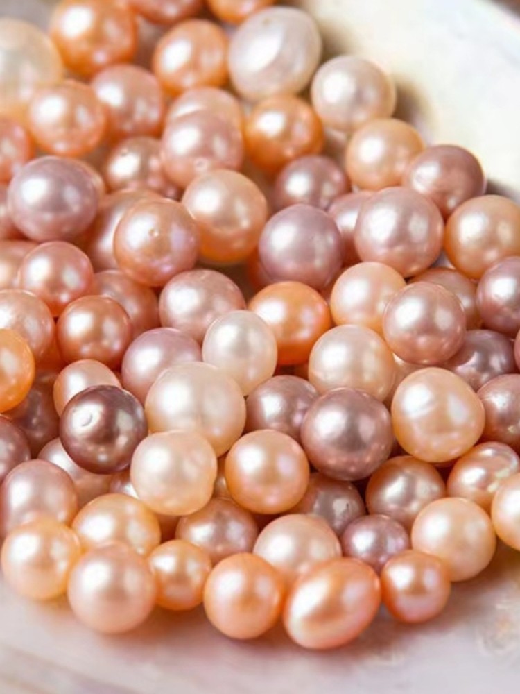 天然淡水紫色单珠蚌爱迪生自己开珍珠蚌直播单珠鲜活包邮散珠diy